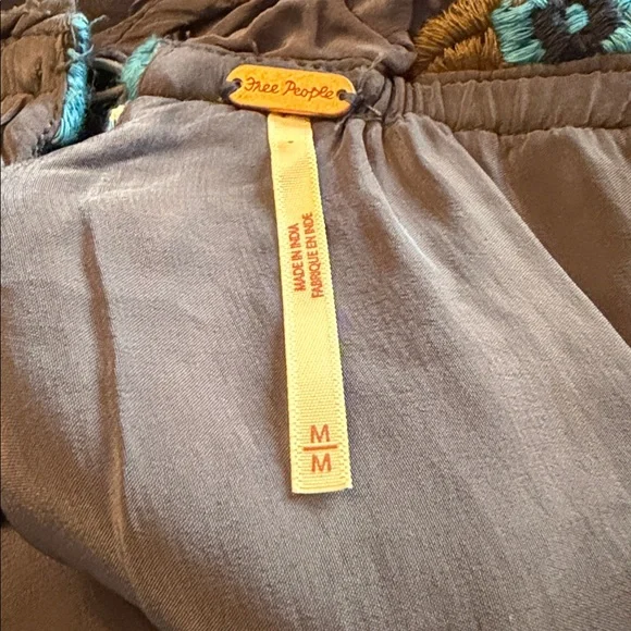 New Free People Bali Santa Cruz Ruffle Blue Floral Embroidered Maxi Dress M - Picture 2 of 16